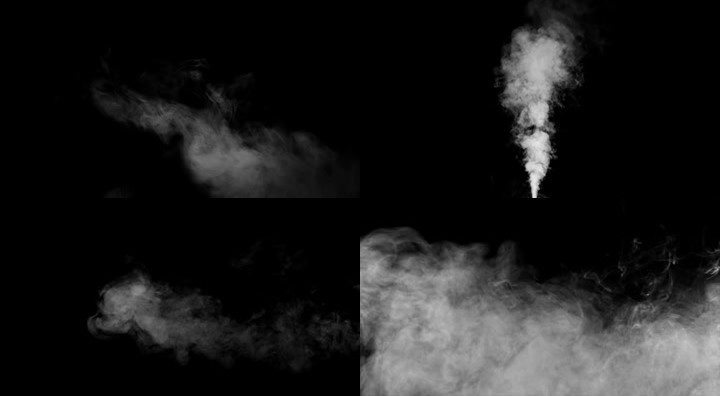 50种带通道浓烟黑烟烟雾爆炸烟尘素材3