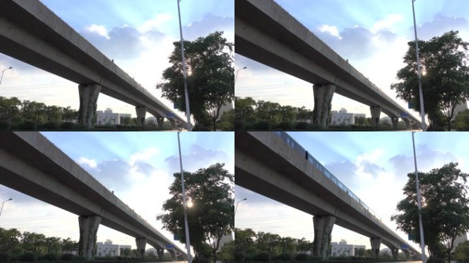 地铁高架桥公路实拍4k素材