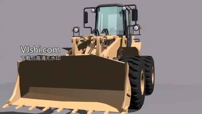 3D铲车带高清贴图可分层编辑做动画
