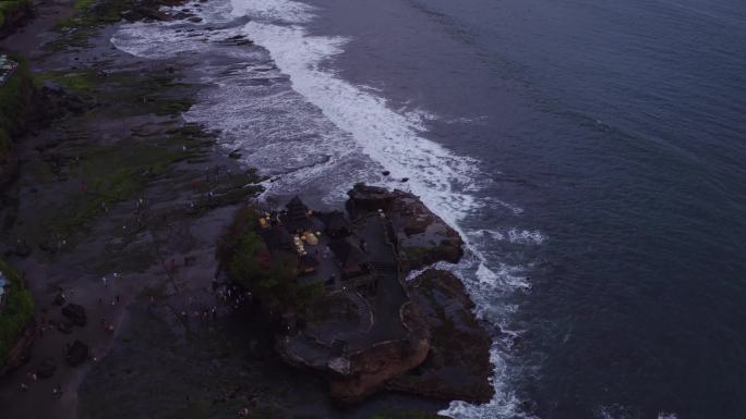 巴厘岛海神庙风光航拍4K