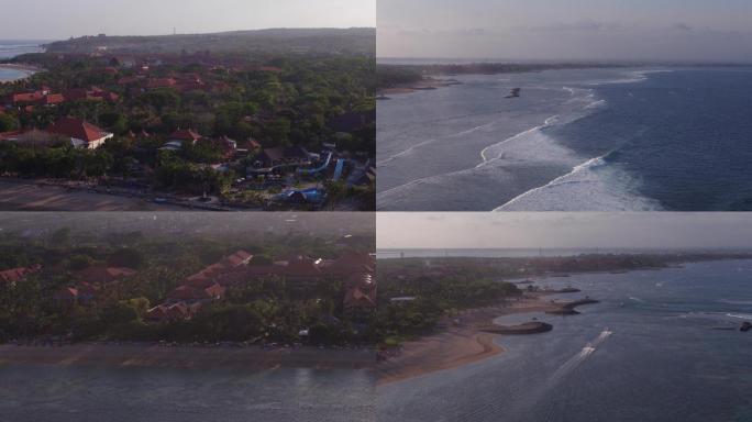 巴厘岛高端酒店群富人区风光航拍4K（1）