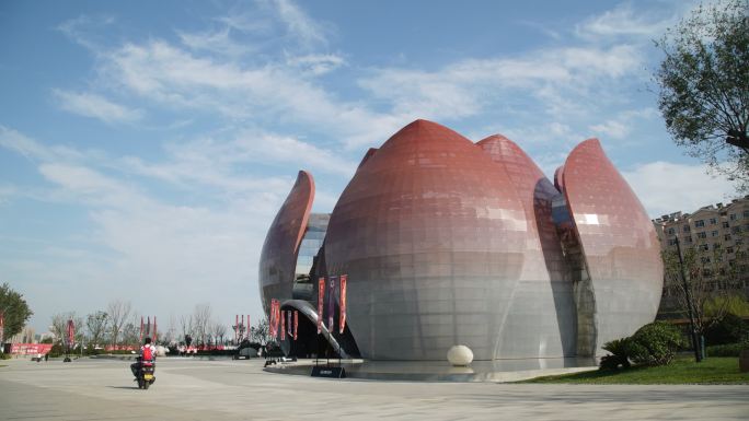 济南万达文旅城标志建筑大景延时