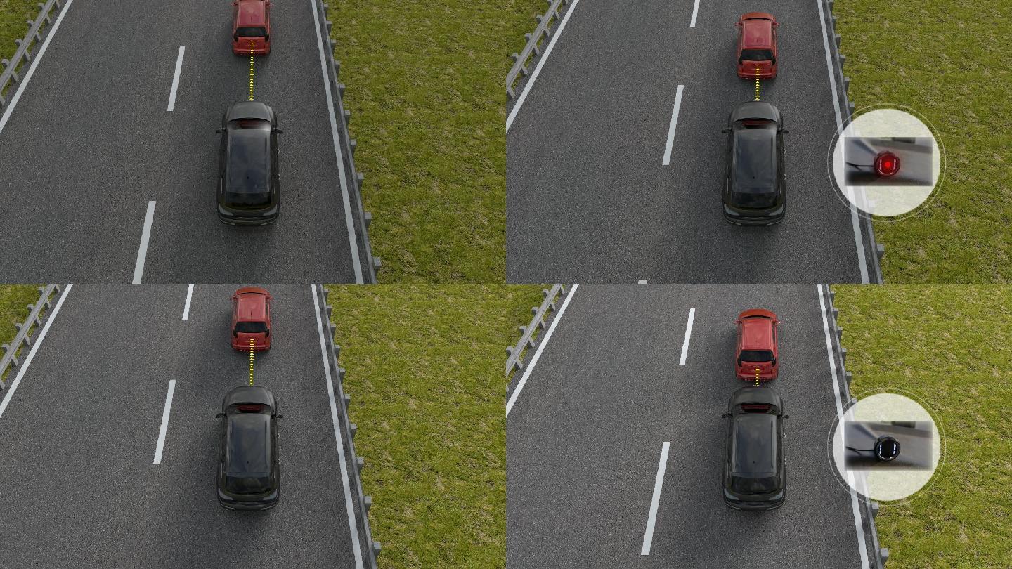 汽车三维动画雷达碰撞