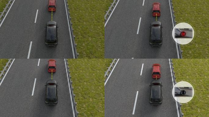 汽车三维动画雷达碰撞