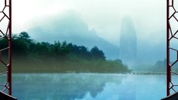 通用古筝中国风山水背景