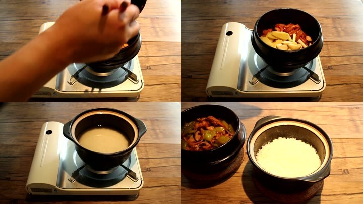 美食黄焖鸡米饭原创砂锅石锅