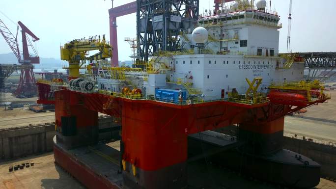 4k海洋重工海上钻井平台石油勘探平台