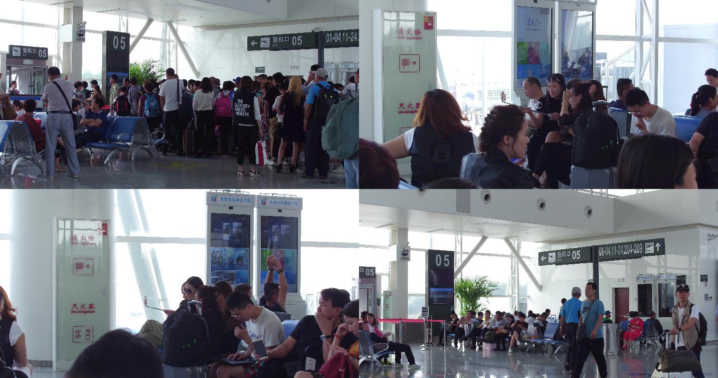 济南机场旅客候机排队稳定器4K
