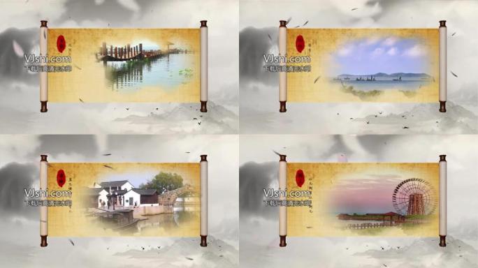 edius中国风古典卷轴水墨视频模板