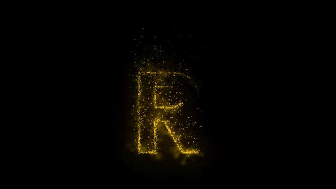 R发光动效字母R