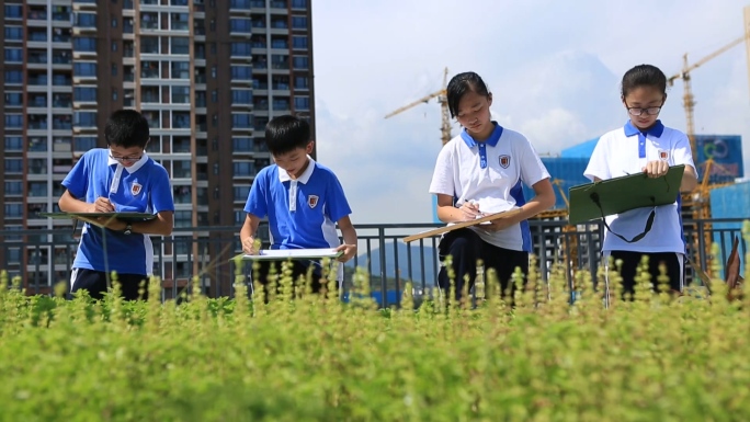 学生绘画写生老师带中学生