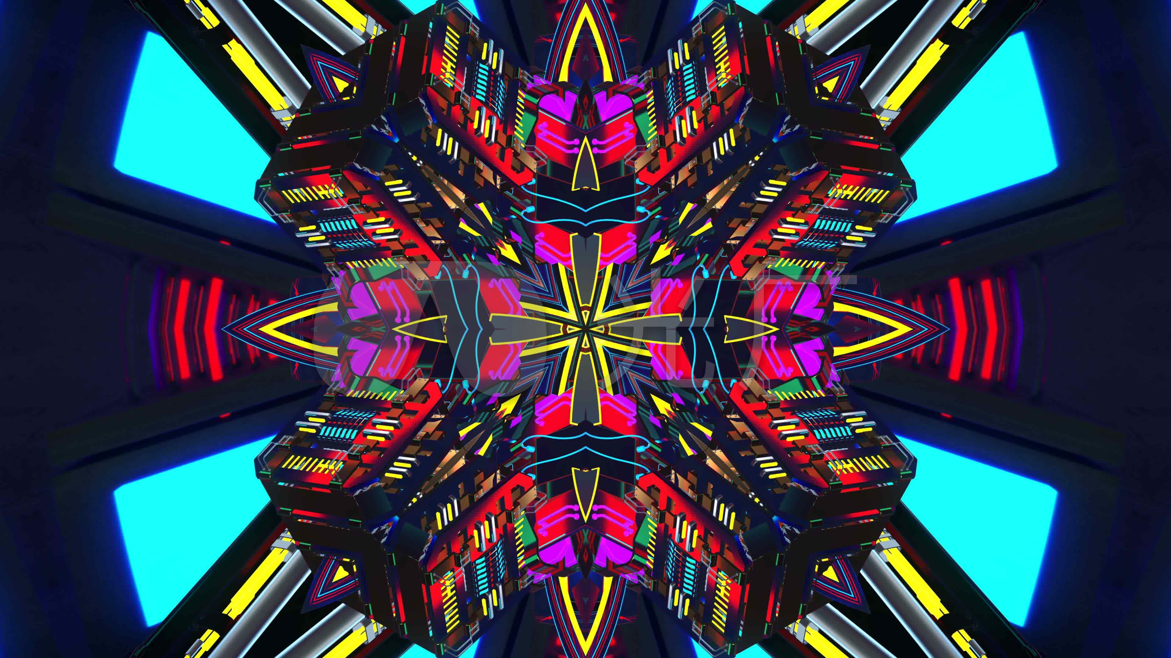 4k原创精品炫酷3d舞台灯光秀视频背景