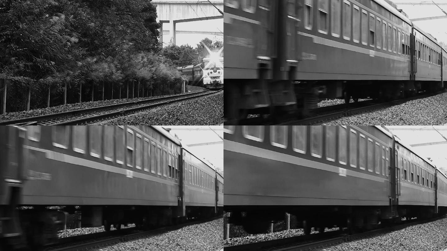 列车黑白视频素材