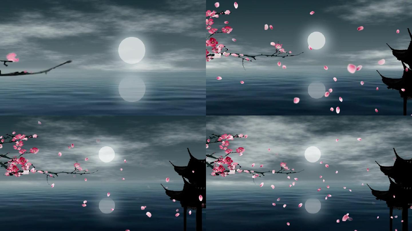 春江花月夜 852x480 高清视频素材下载 编号 舞台背景 Vj师网www Vjshi Com
