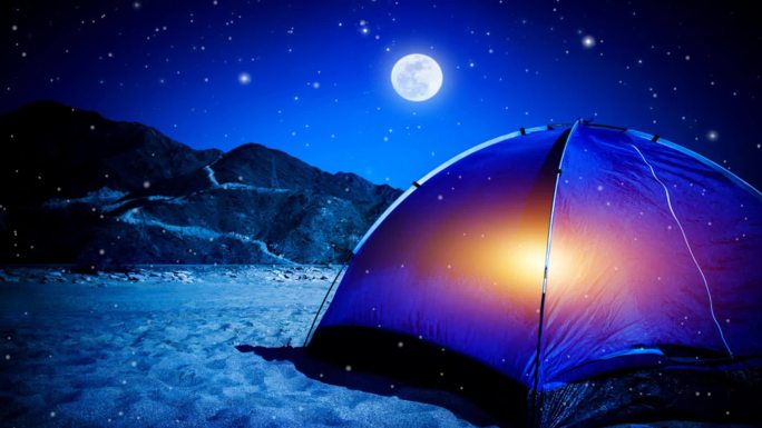 月夜帐篷美景
