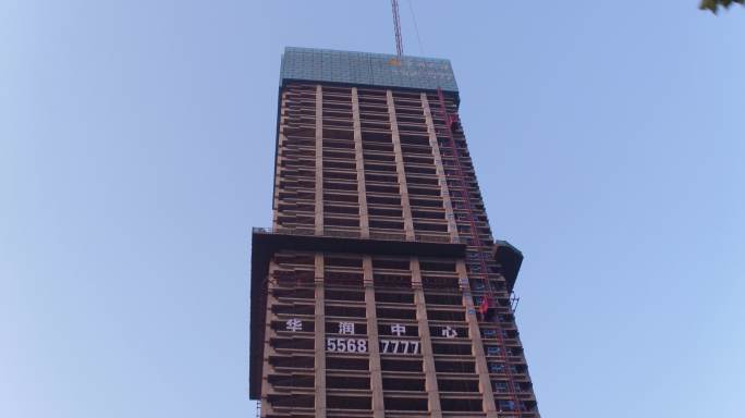 华润地产济南CBD高楼大厦稳定器拍摄
