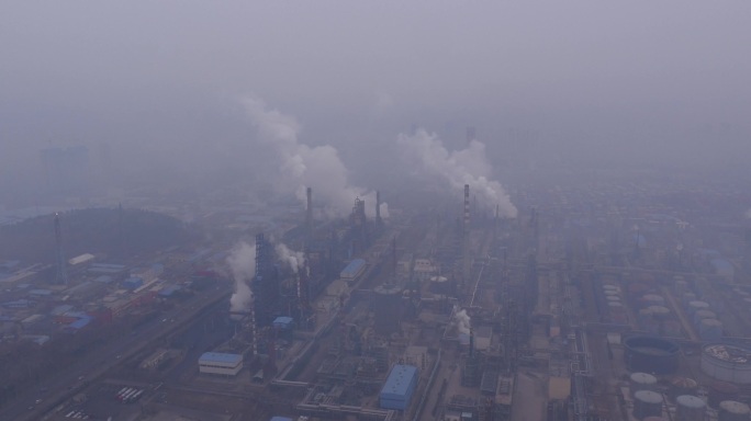 济南炼化雾霾污染重工业航拍7