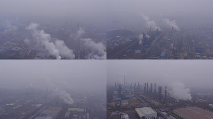 济南炼化雾霾污染重工业航拍7