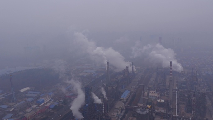 济南炼化雾霾污染重工业航拍6