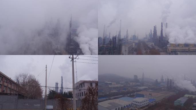 济南炼化雾霾污染重工业航拍5