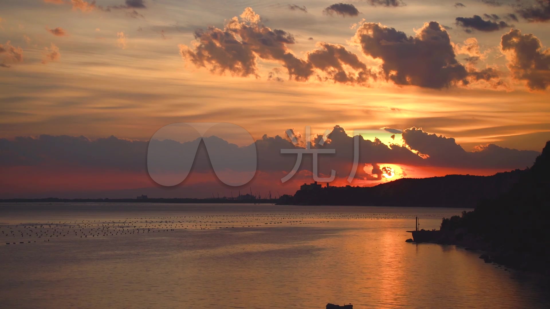 唯美的海边日落黄昏_1920x1080_高清视频素材下载(编号:1794702)_实拍