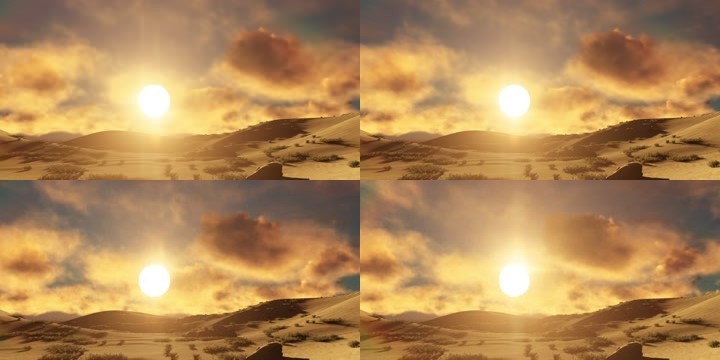 场景-沙漠-太阳循环