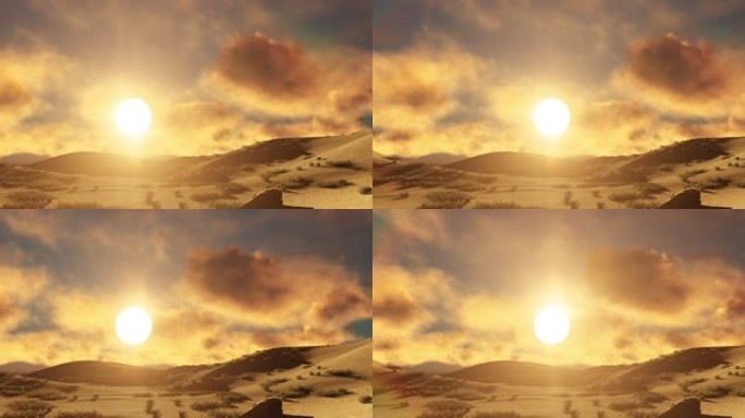 场景-沙漠-太阳循环