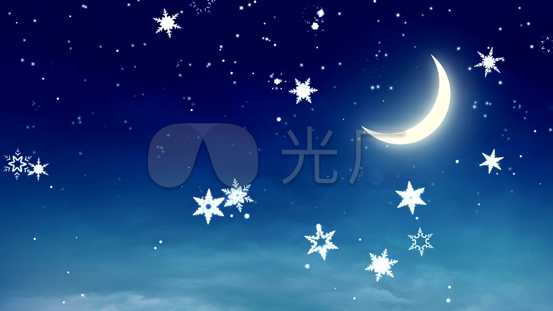 月亮星星夜空_1920x1080_高清视频素材下载(编号:1819956)_舞台背景