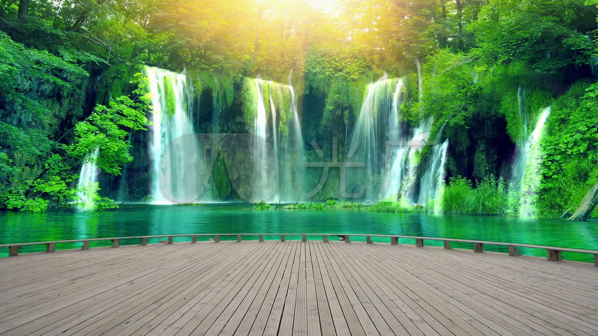 广场舞背景素材--云河