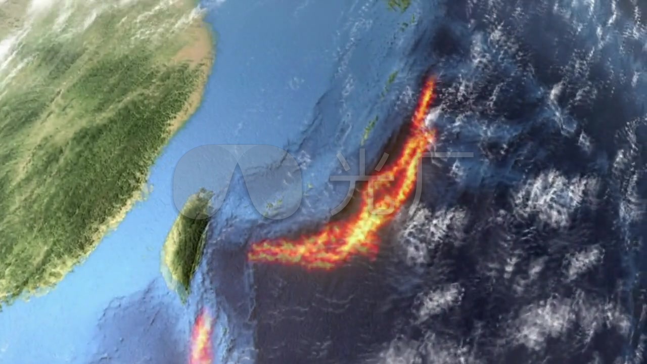 全球火山地震带分布_1280X720_高清视频素材