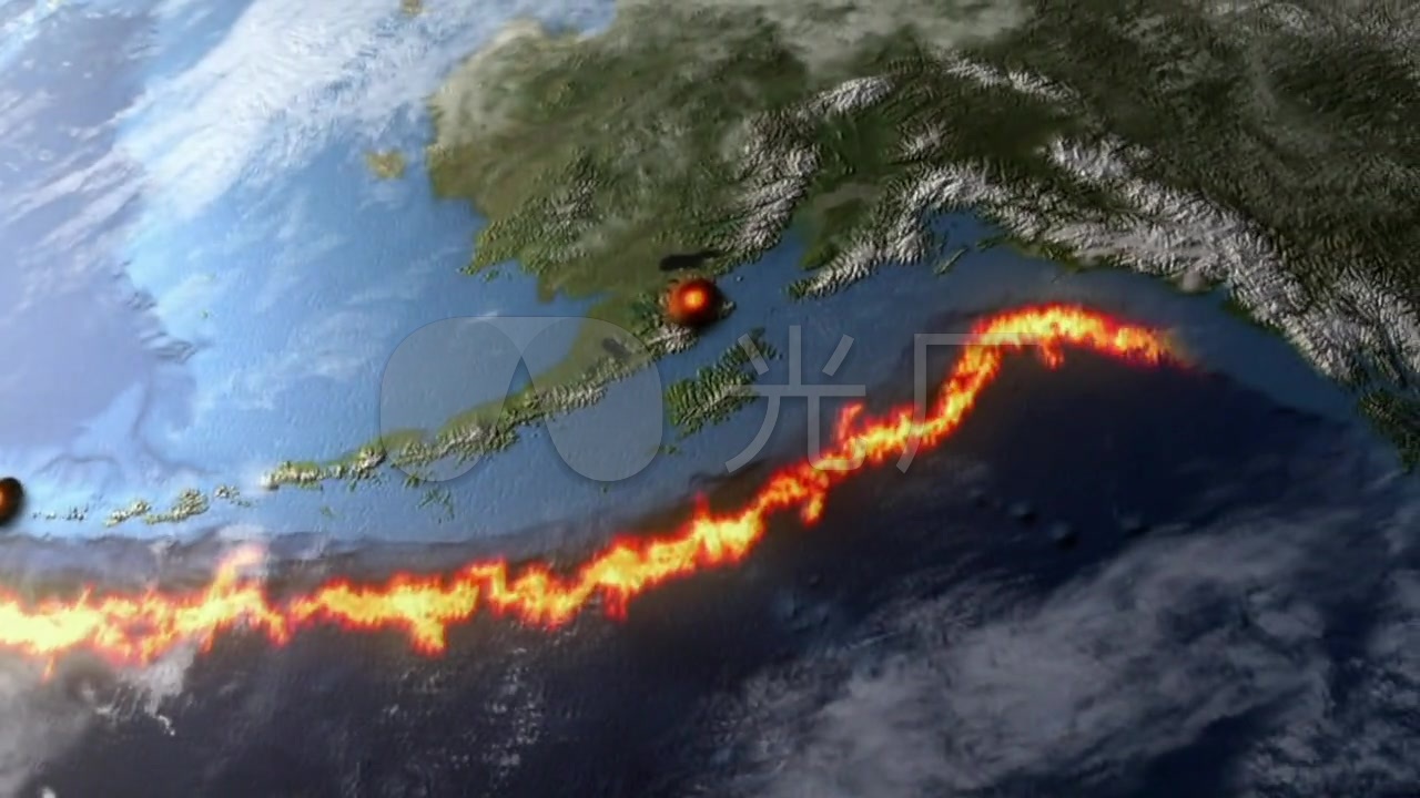 全球火山地震带分布_1280X720_高清视频素材