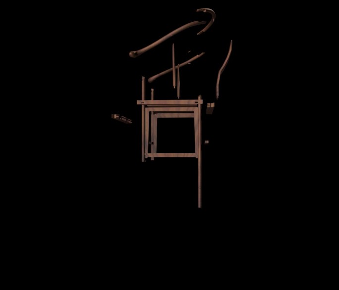 物件-椅子-圈椅拼合4（带通道）