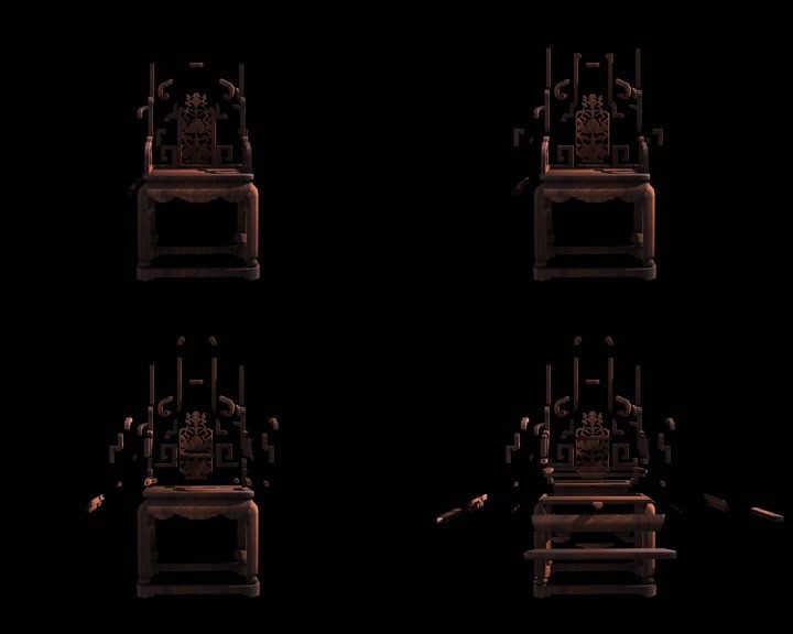 物件-椅子-太师椅正面拆分（带通道）