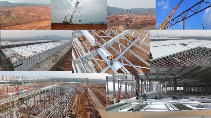 工地建设从无到有全过程 工厂建设