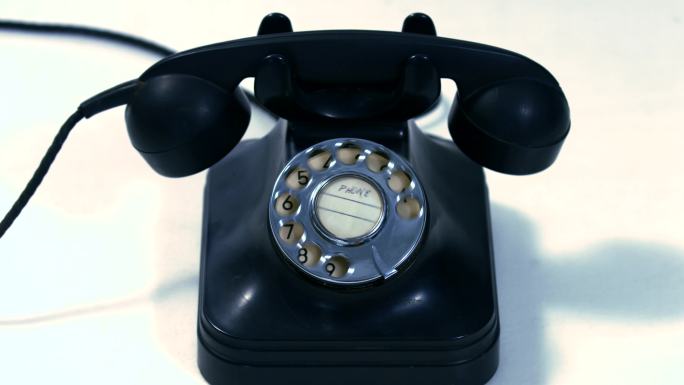 4K旧式电话机老式电话电话拨盘拨电话