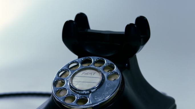 4K旧式电话机老式电话电话拨盘拿起听筒