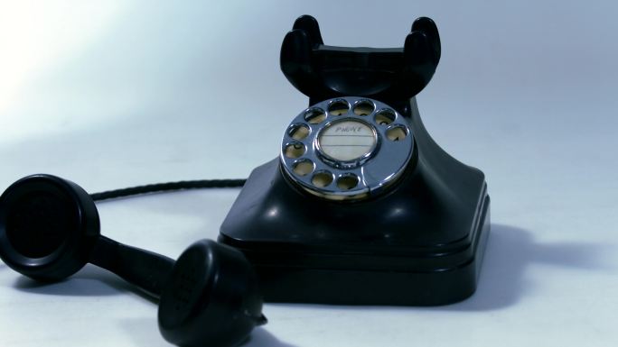 4K旧式电话机老式电话电话拨盘拿下听筒