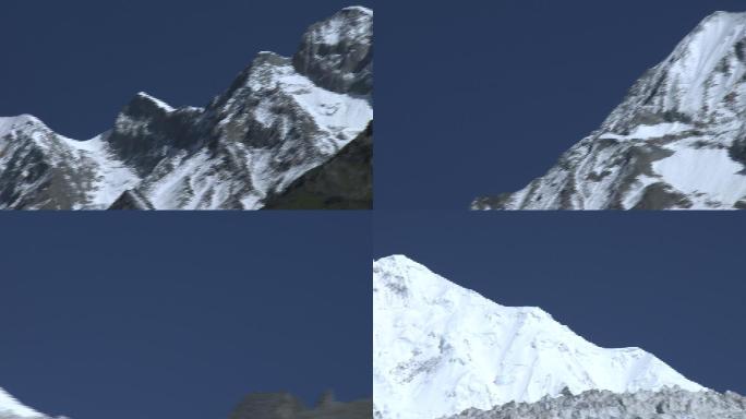 高清实拍冰峰雪山西藏山脉冰川