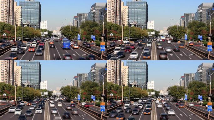 北京二环复兴门桥北侧中景交通60秒