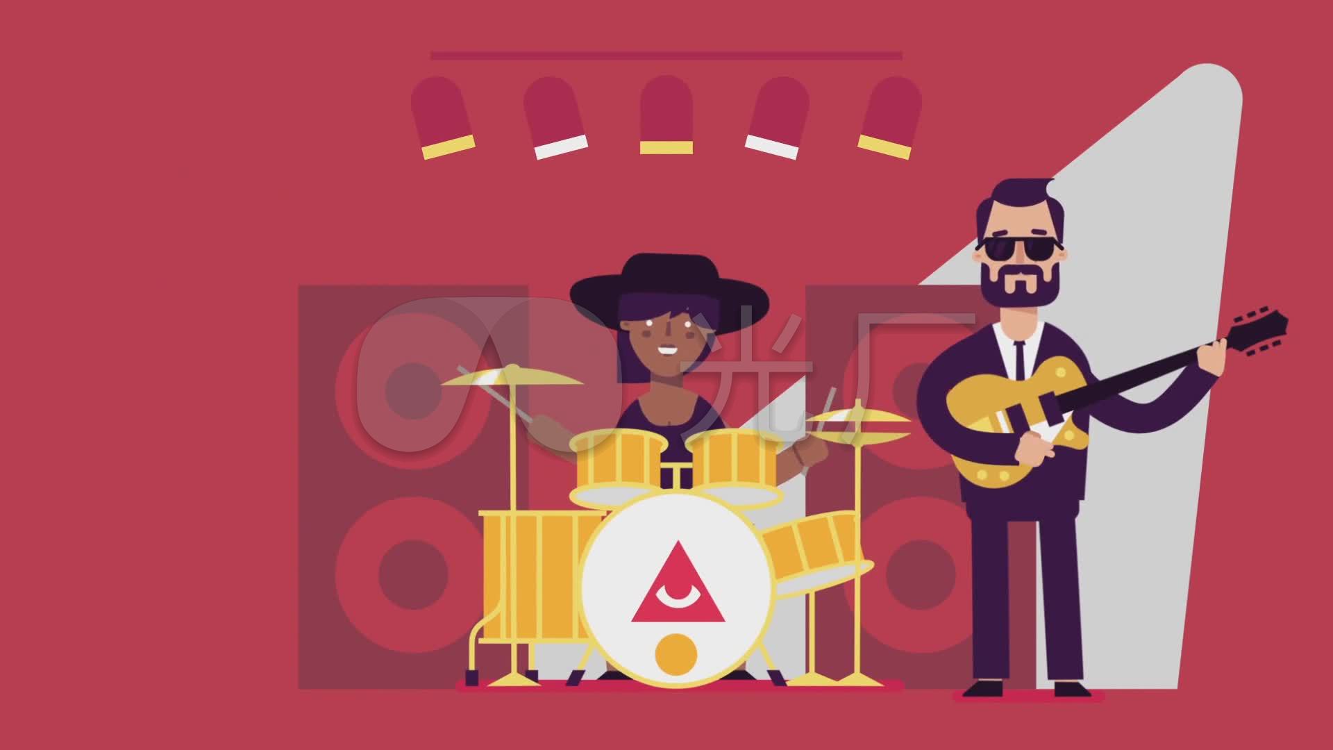 Free Vector がらくた素材庫: 音楽を演奏する子供バンド Cartoons music performances bands ...