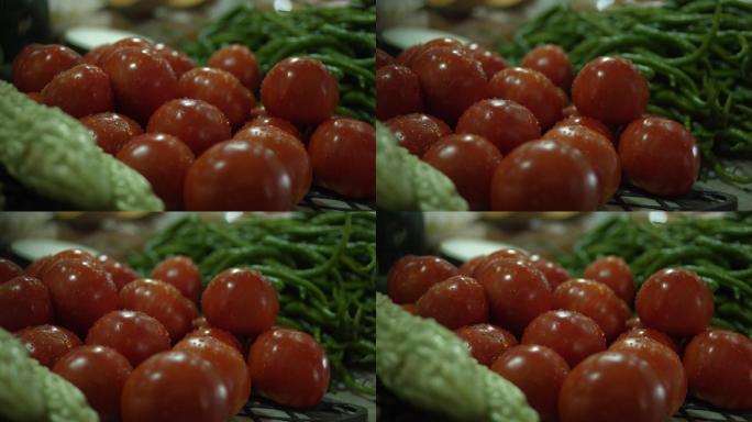 农贸市场菜市场新鲜蔬菜西红柿