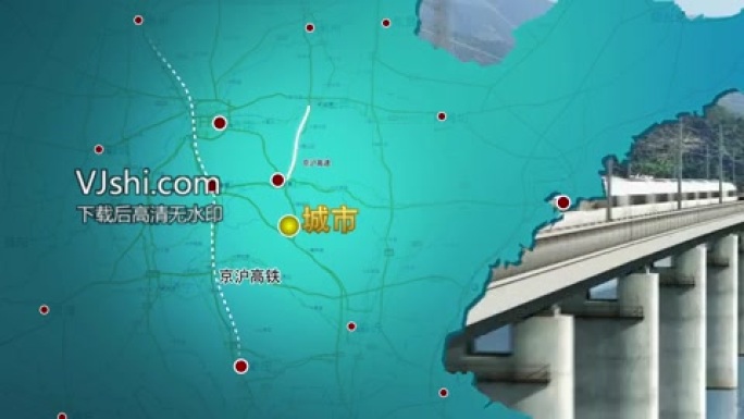 地图展示高速铁路交通四通八达地理位置介绍