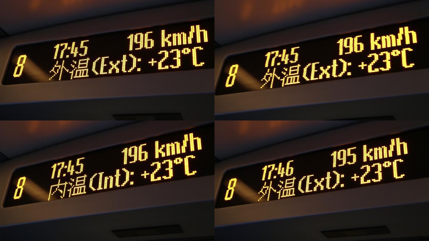 火车温度速度显示屏