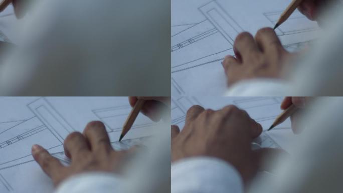 建筑设计师手绘图纸