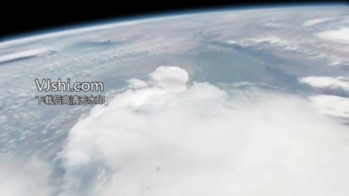 从太空穿越云层从太空观看地球地球云层穿