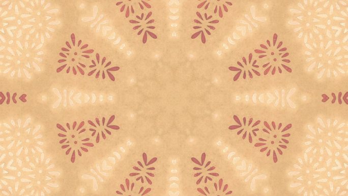 中式花纹万花筒动态视频