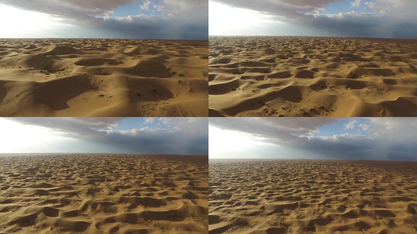 沙漠，航拍镜头，前移
