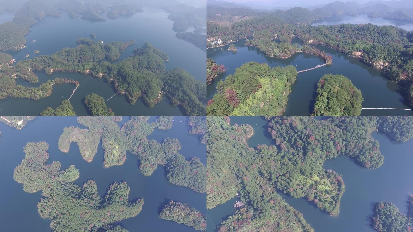 赣州上犹陡水湖高空航拍