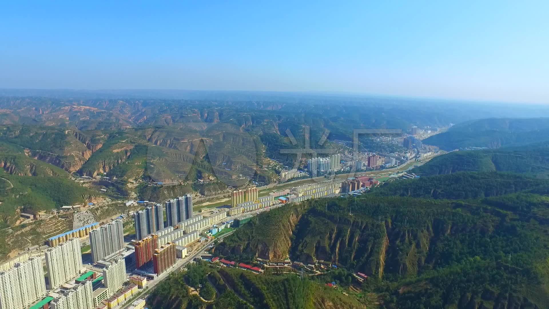 延安延长县航拍素材