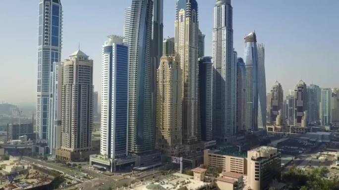 迪拜航拍城市风光视频素材